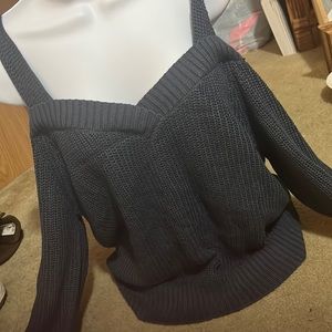 Dark blue off the shoulders
